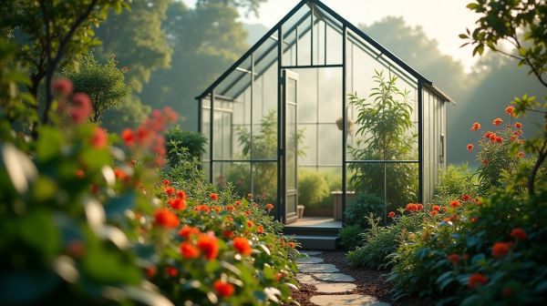 Optimiser votre jardin avec une serre en verre élégante